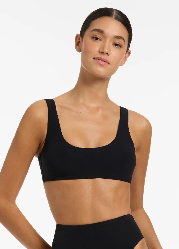 Jetset Scoop Cami Bikini Top - Black