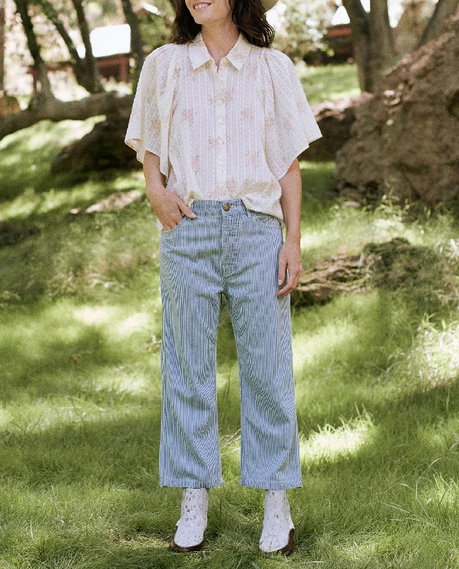 The Butterfly Button Up. -- PINK PRAIRIE FLOWER