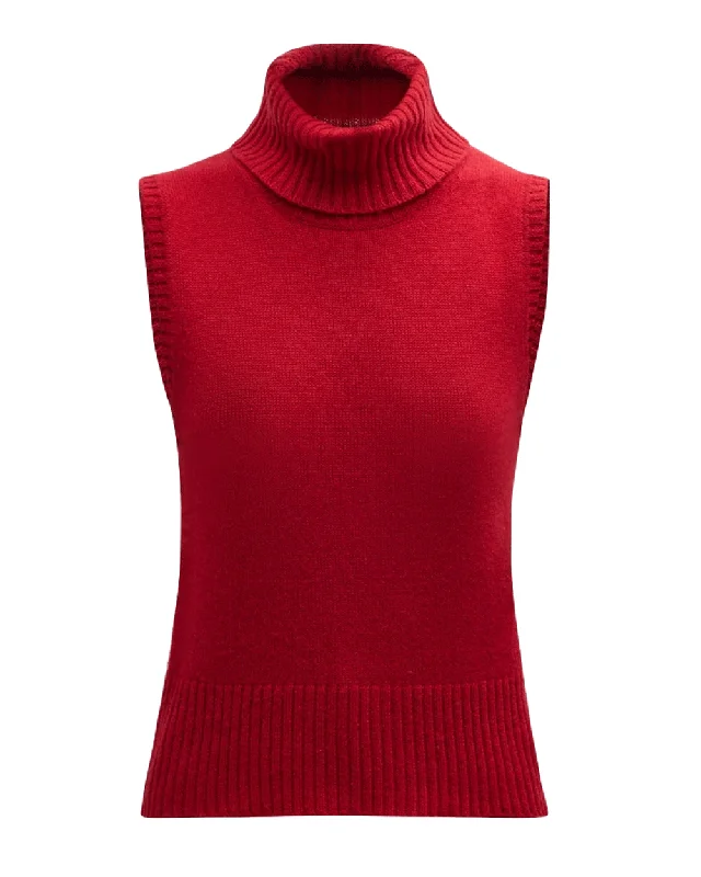 Crimson Mazzy Cashmere Shell