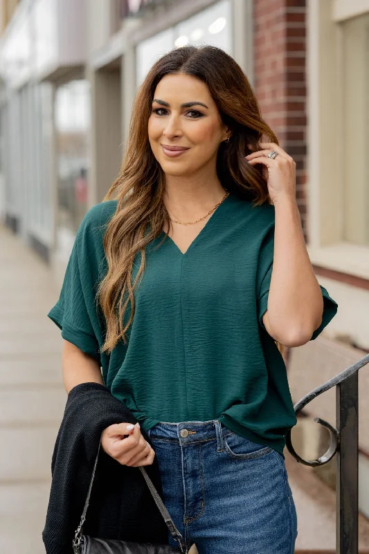 Relaxed V-Neck Blouse