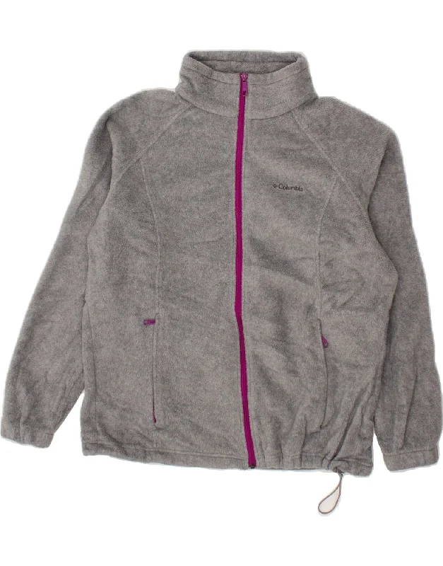 COLUMBIA Womens Fleece Jacket UK 18 XL Grey Polyester