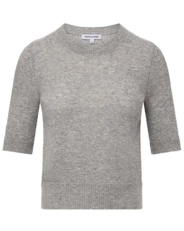 Heather Grey Cashmere Shana Sweater