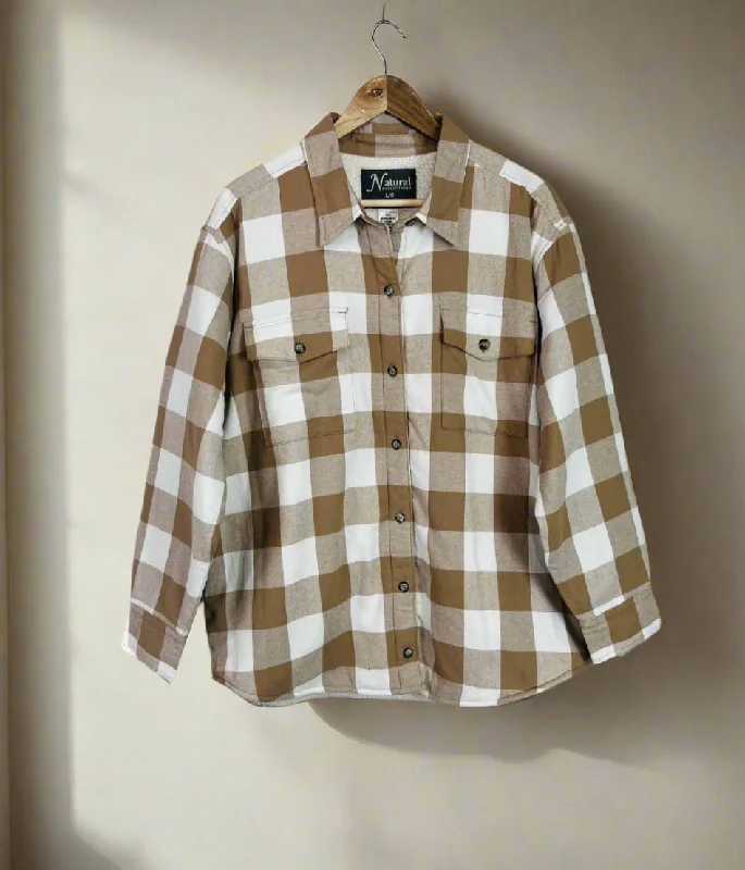 Ivory Sherpa Checked Shirt