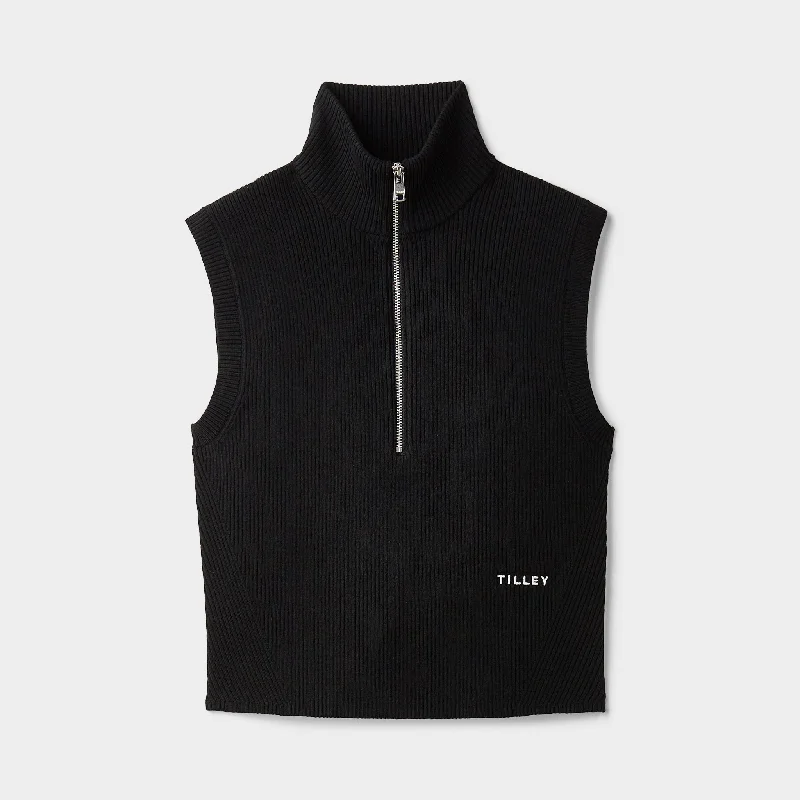 Stretch Merino Sleeveless Turtleneck