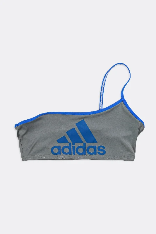 Rework Adidas One Shoulder Athletic Bra Top - M