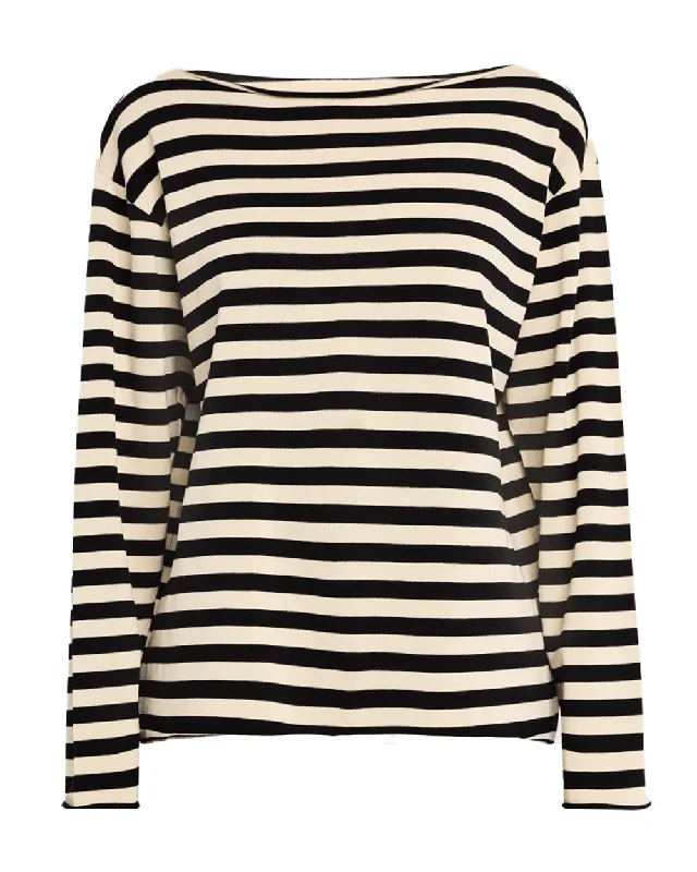 Black Stripe Sailor Sweater