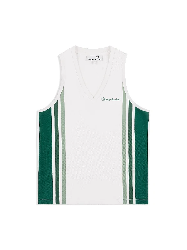 Women's Monza Tennis Tank- Brilliant White