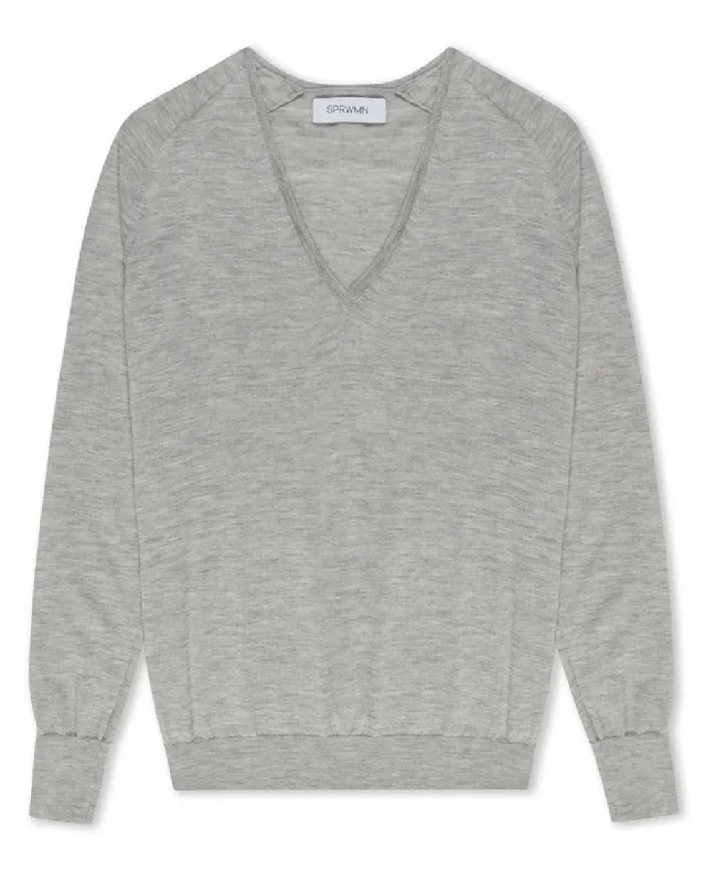 Oxford Fitted V Neck Sweater