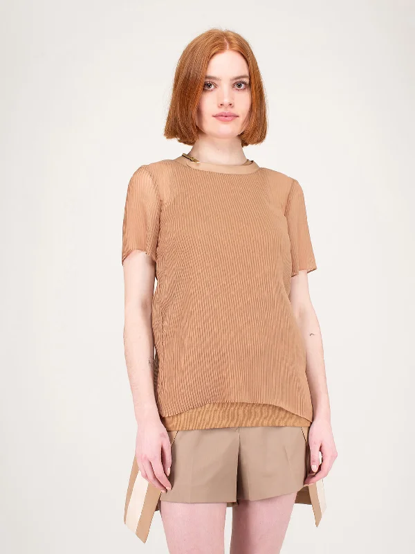 Chiffon x Jersey T-Shirt Knit