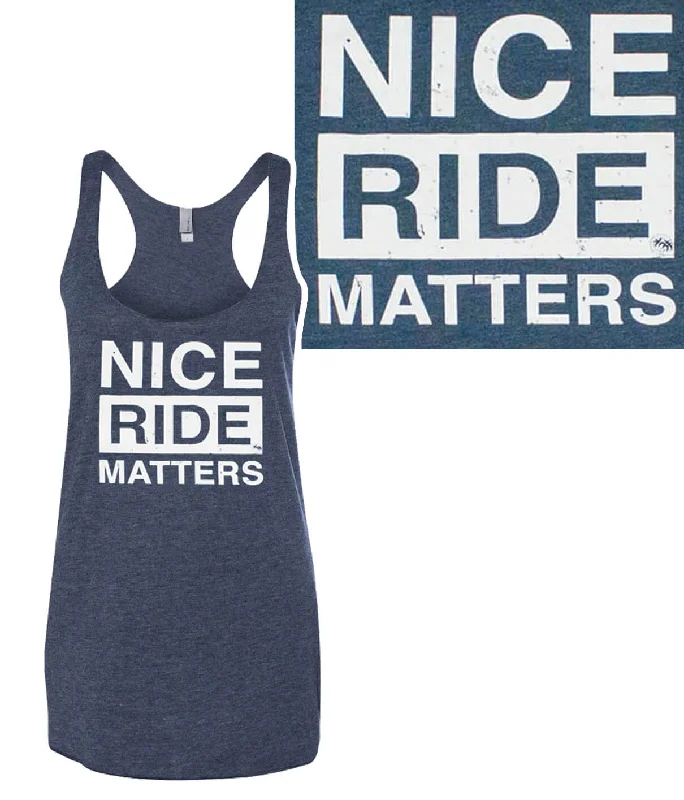 NICERIDE Matters - Blue Next Level Women's Vintage Tank Top Shirt