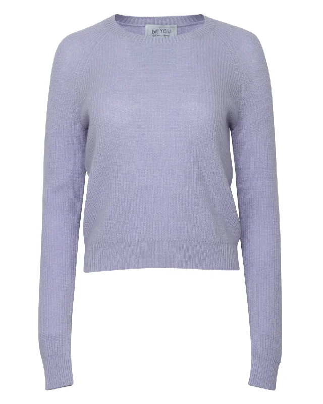 Cosmic Sky Long Sleeve Crew Neck Rib Open Knit