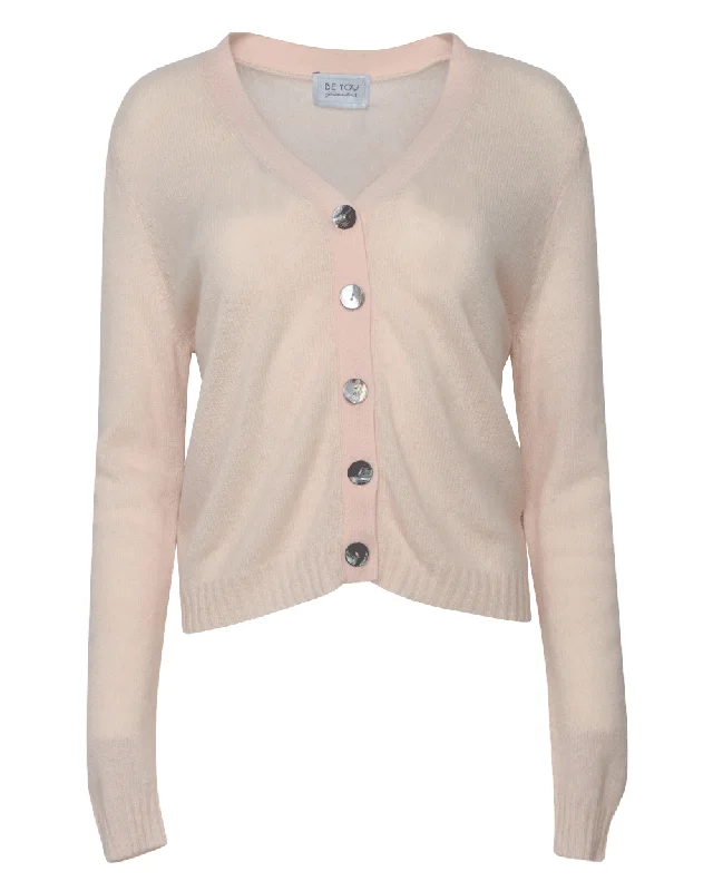 Pink Classic Cardigan