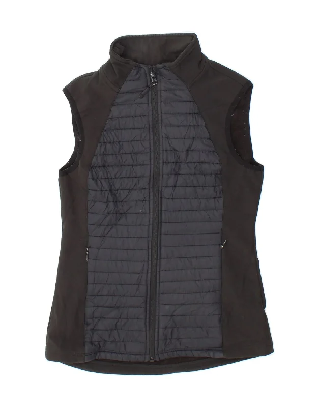 MOUNTAIN WAREHOUSE Womens Padded Gilet UK 8 Small  Navy Blue Colourblock