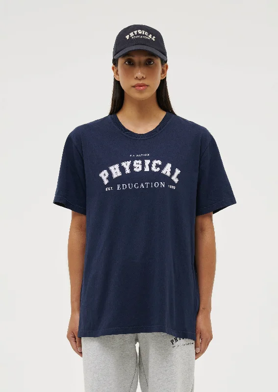 PHYSICAL TEE IN WASHED DARK NAVY