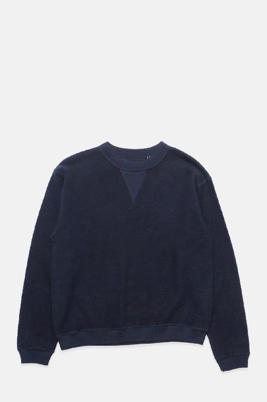 Hina Reversed Fleece Sweatshirt Dark Navy